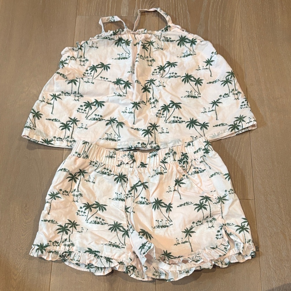 Janie and Jack Size 7 Tropical Print Kids Shorts Set.